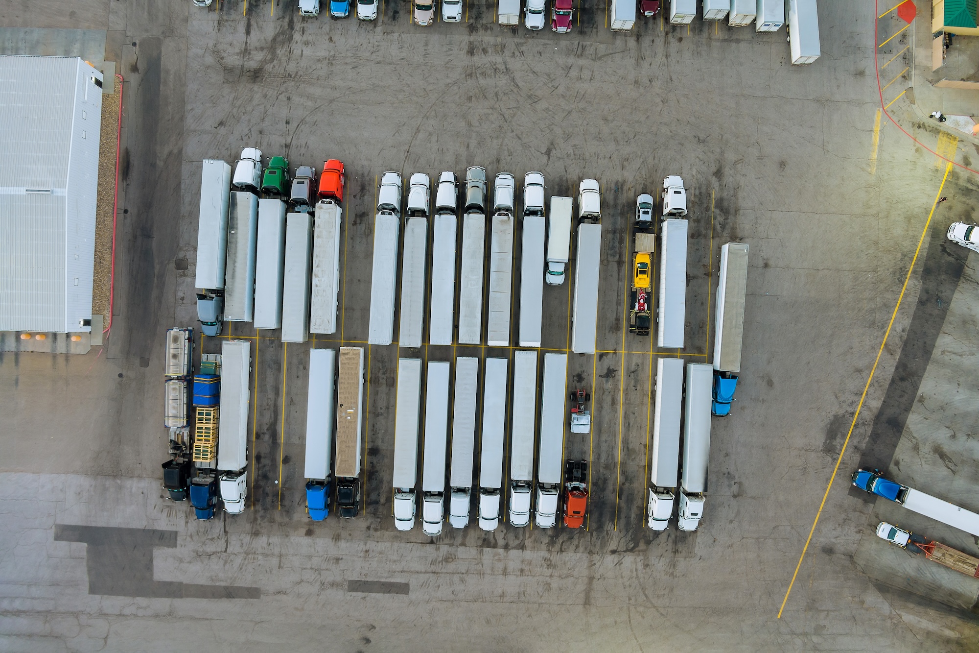 trucks parked